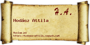 Hodász Attila névjegykártya