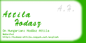 attila hodasz business card